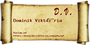 Dominik Viktória névjegykártya